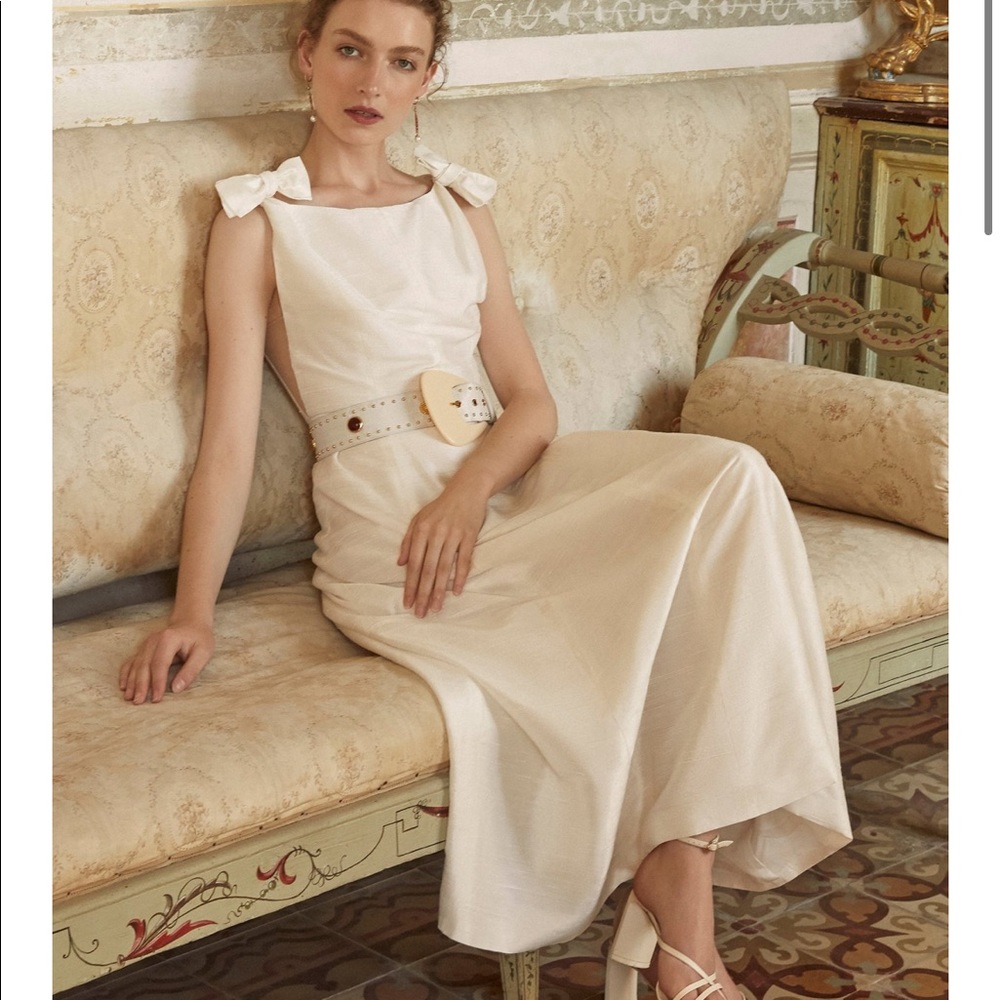 Markarian Harpy White Silk Dress